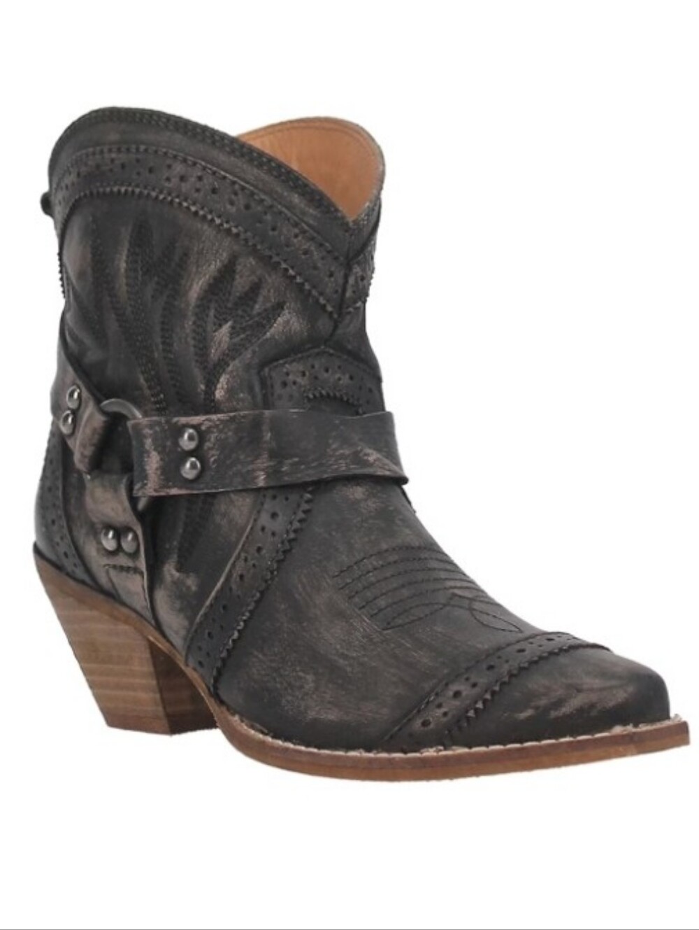 Dingo Womens Gummy Bear Snip Toe Boots Ankle Mid Heel 2-3" Size 8